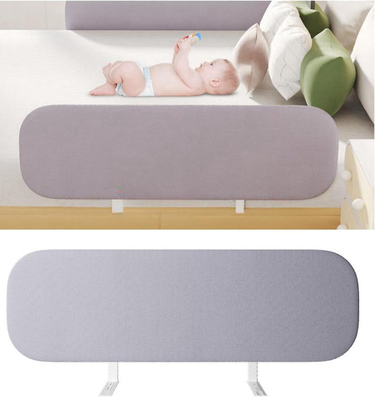 SKY-TOUCH Foldable Crib Rail Guard for Kids 120C*40CM, Adjustable Universal Toddler Bed Rails, Baby Falling Protector Fence, Crib Bed Guard for Twin, Full Size, Queen &King Beds, Grey 1Pack
