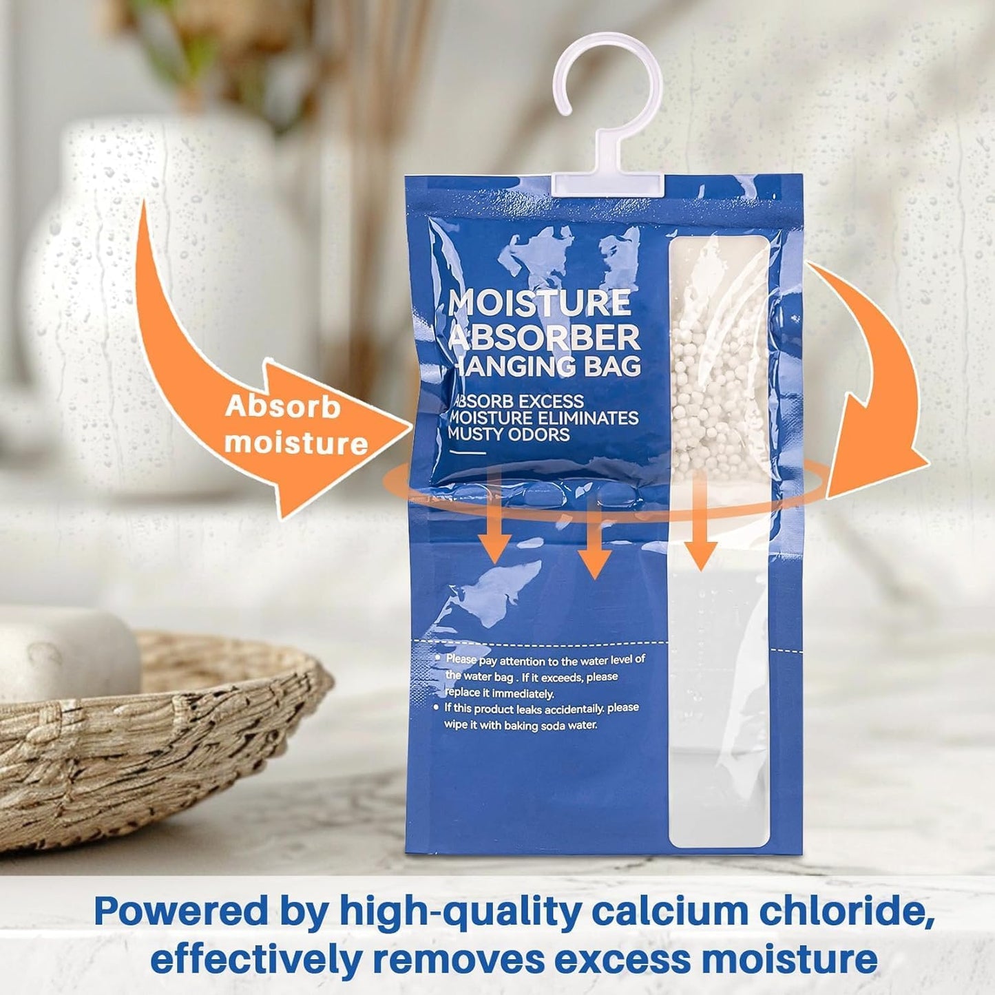 SKY- TOUCH Moisture Absorbers <100g/pack> - 10 Pack Hanging Closet Dehumidifier Bags - Effective Moisture Absorption - Ideal for Closet, Bathroom, Basement & Cars, Fragrance Free Visit the SKY-TOUCH Sto