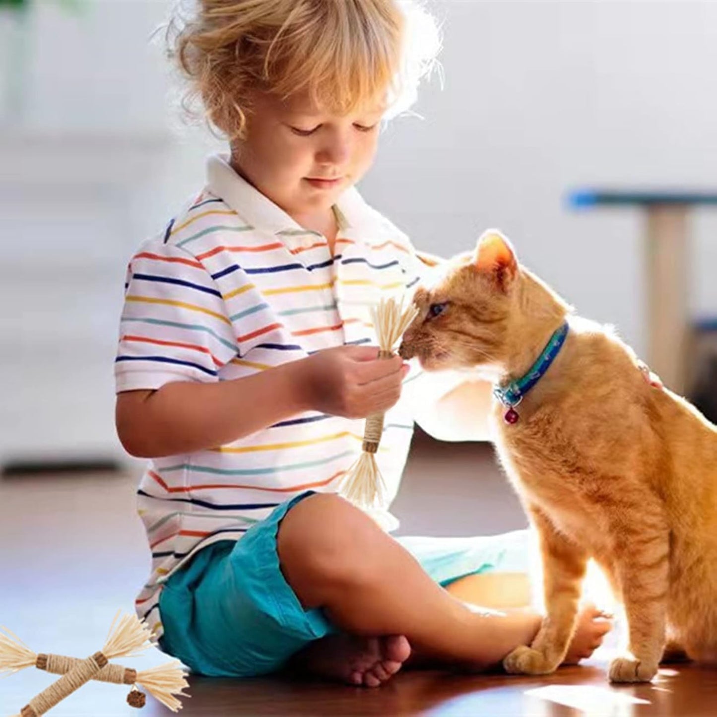 SKY-TOUCH 3 PCS Cat Chew Sticks Toys, Natural Cat Teeth Nip Cleaning Teeth Chew Catnip Chew Toys for Kitty Dental Treat Interactive Toy