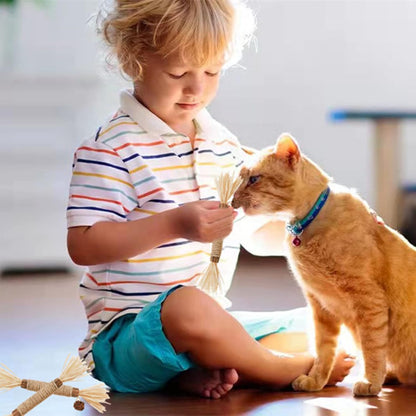SKY-TOUCH 3 PCS Cat Chew Sticks Toys, Natural Cat Teeth Nip Cleaning Teeth Chew Catnip Chew Toys for Kitty Dental Treat Interactive Toy