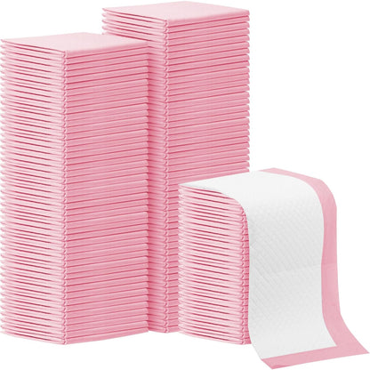 SKY-TOUCH 50 Pieces Baby Disposable Changing Mats,Waterproof Baby Changing Pads, 45x60 cm, Highly Absorbent Leakproof Changing Pad Baby, Ultra soft Diaper Changing Mat Underpads for Baby Pink