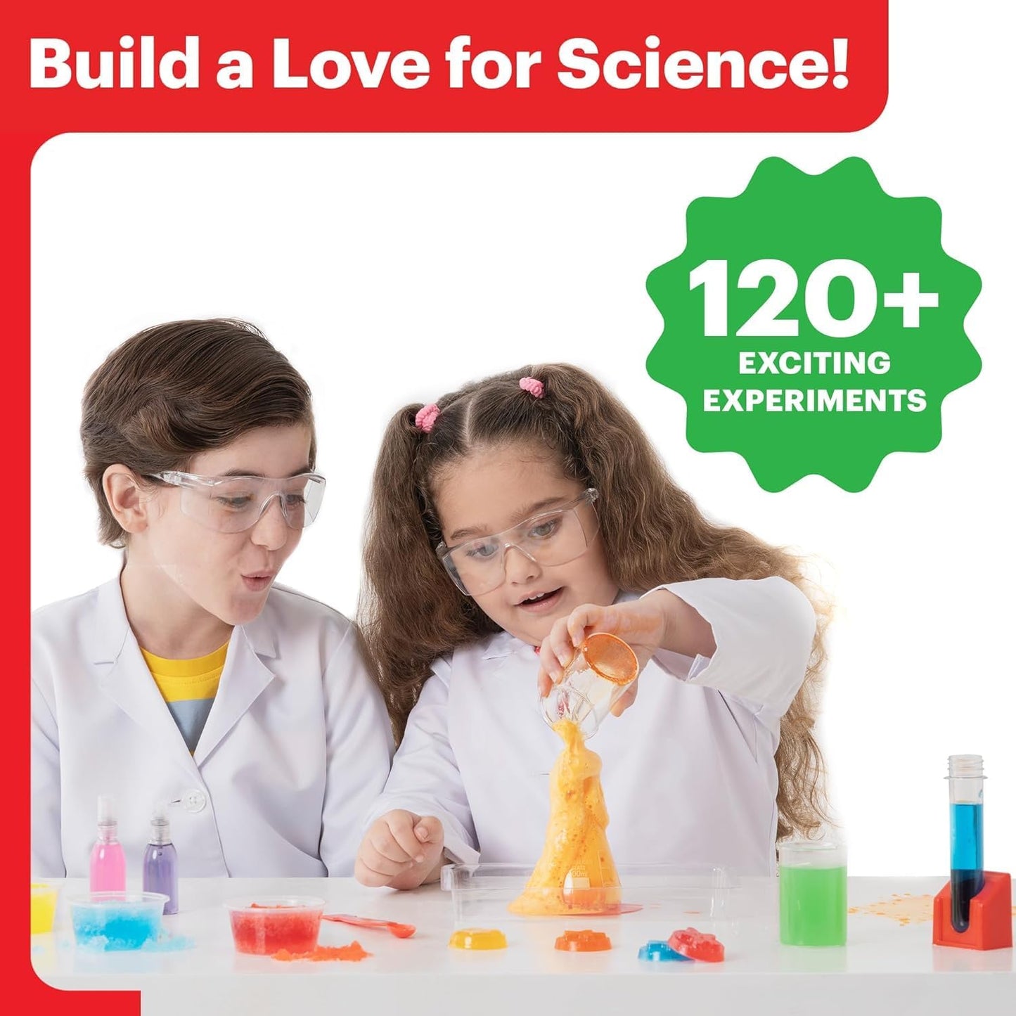 SKY-TOUCH 120pcs Toy Science Kit set,for Girls & Boys Ages 7-14 Gift Toys,Learning & Education STEM Toys For Kids, 120pcs Experiments