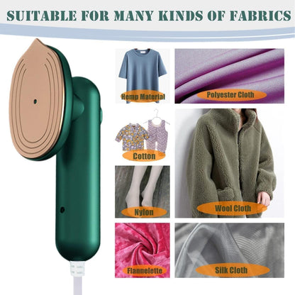 SKY-TOUCH 2 in 1 Mini Steam Iron : Portable Handheld Steamer with Cup Fast Heating Garment Steamer for Home Travel Dormitory Dress Shirts Green