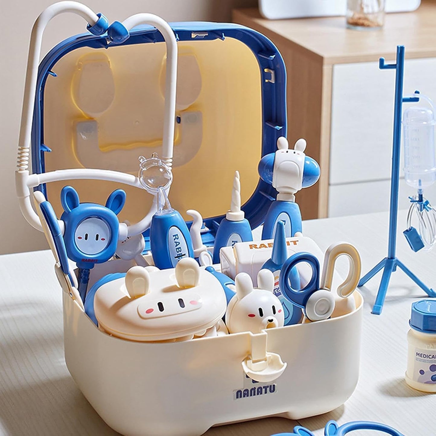 SKY-TOUCH Doctor Kit for Toddlers,Simulation Medical Suitcase Toy Set, Simulation Suitcase Toy with Realistic Tools,Children Role Play Doctor, Multifunctional Medical Tool.