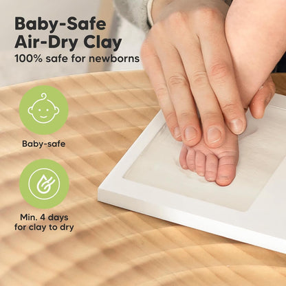 SKY-TOUCH Handprint and Footprint Frame Makers Kit, Newborn Baby Prints Photo Keepsake Frames, Memory Art Picture for Registry, Souvenir of Child's Birth, White