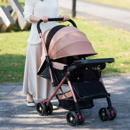 SKY-TOUCH Two-way Lightweight Stroller, One-click Foldable Baby Travel Stroller With Storage Basket, Multi-Postion Reclining Seat, Comfortable and Shock Absorbent, Bidirectional Push-and-Pull