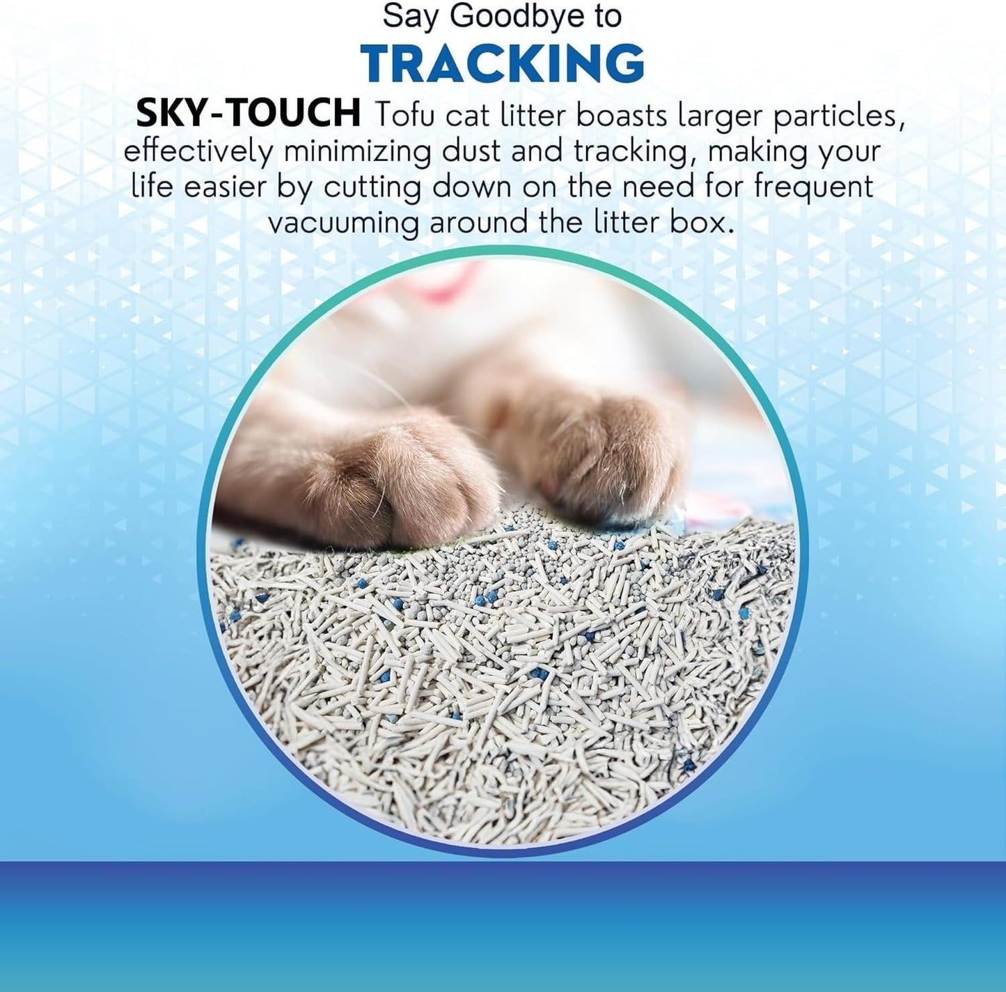 SKY-TOUCH Tofu Cat Litter - Premium Natural, Fast Clumping, Flushable, Ultra Absorbent, Unscented, Dust-Free, Low Tracking (2.3kg × 2 Bags)