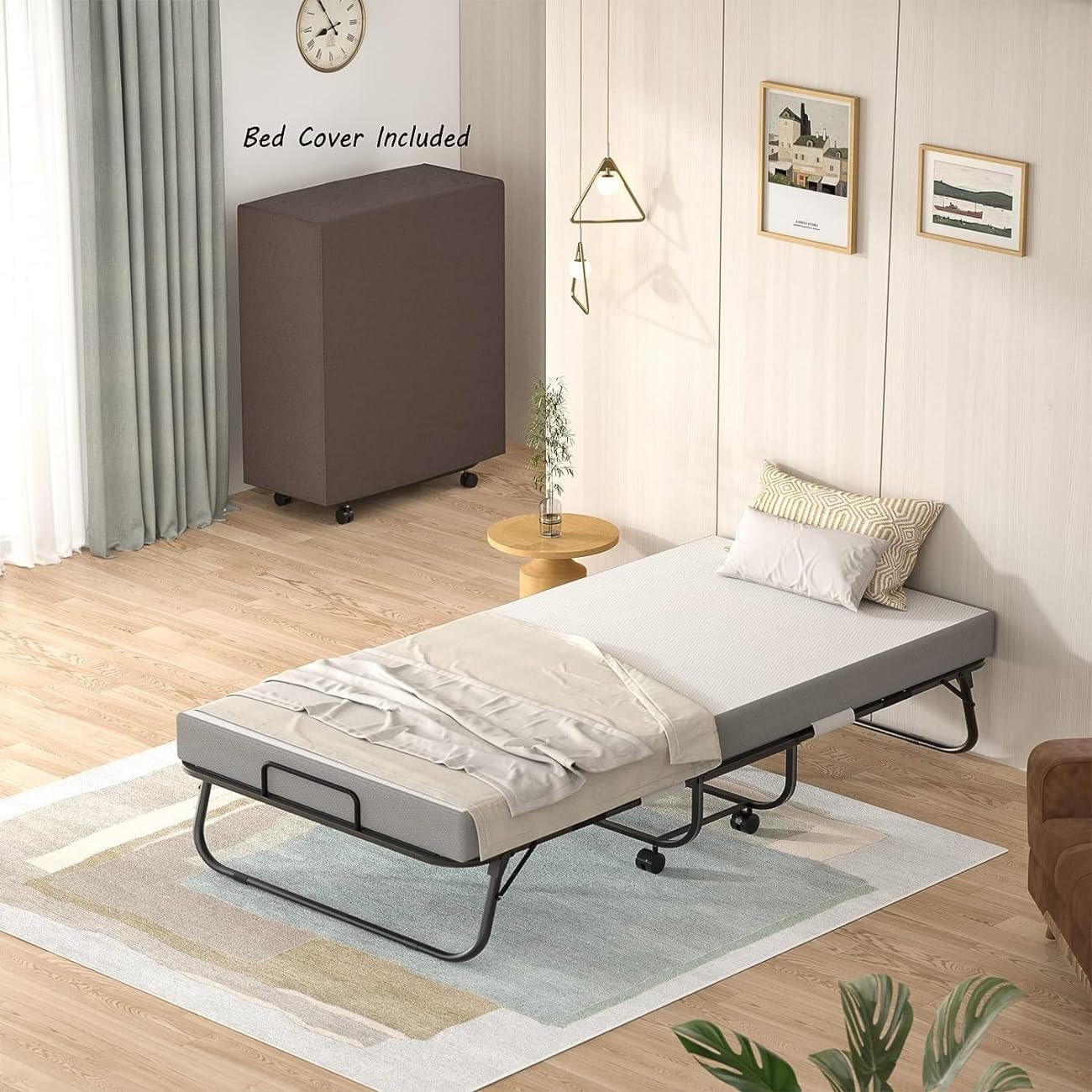 SKY TOUCH Folding Bed with Memory Foam Mattress Portable Foldable Bed SKY TOUCH UAE