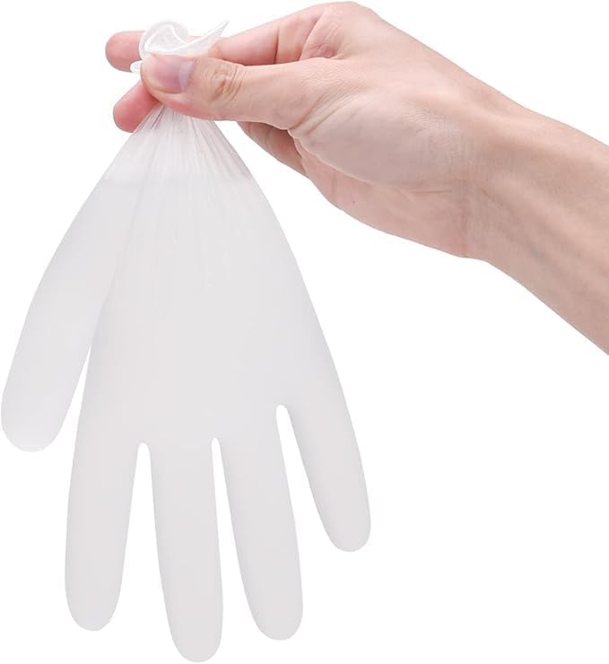 SKY-TOUCH Disposable Vinyl Gloves, 100 Count, Powder-Free & Latex-Free, Food Safe, Non-Sterile, Ambidextrous, For Cooking, Food Prep, Cleaning & Professional Use (XL Clear)