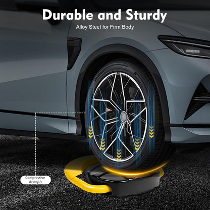 SKY-TOUCH Parking Lock, Remote Control Parking Lock, Parking Space lock, Folding Car Lock With Alarm Function, Suitable for Homes, Businesses, Offices, And Commercial Premises（Without Battery）