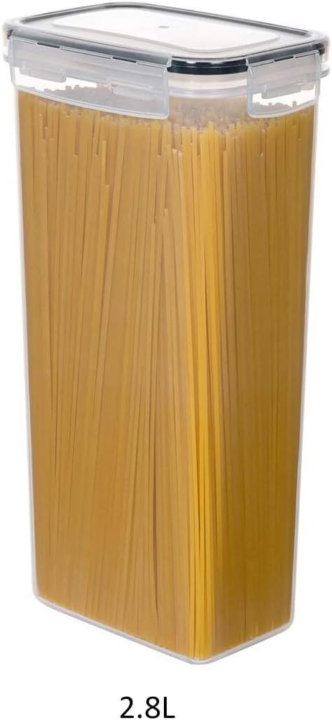 SKY-TOUCH 8 PACK Airtight Food Storage Containers Set, 4 SIZE BPA-Free Plastic Pantry Jars with Lids for Pasta, Spaghetti, Flour, Rice, Cereal & Grains Clear Kitchen Organizer Containers