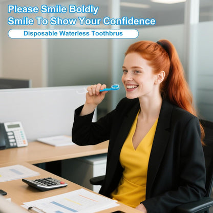 SKY-TOUCH 5 in 1 Toothbrush & Floss, 26Pcs mini toothbrushes with Toothpaste, All in one Oral Care on The go, 5 in 1 mini Brush, Toothpaste and Floss, Disposable Travel Toothbrush Set