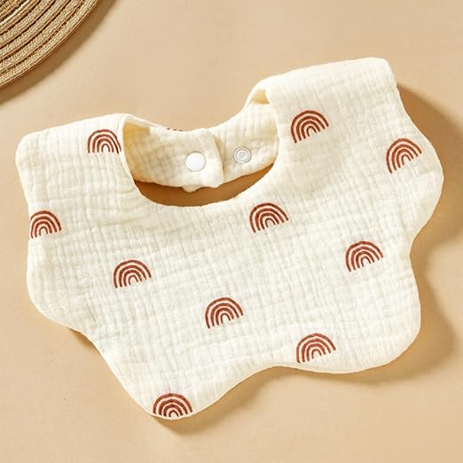 SKY-TOUCH Muslin Baby Drooling Bibs 5/10 Pack, 100% Cotton Soft Absorbent Bandana Drool Bibs with Adjustable Snaps Cotton for Teething and Drooling Unisex Baby