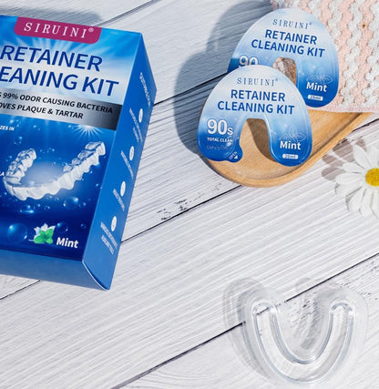 SKY-TOUCH 30PCS Retainer Cleaning Kit - Disposable 28ml x 10 Vials (3 Boxes) - Portable Braces & Denture Cleaner - Travel-Friendly, Easy to Use