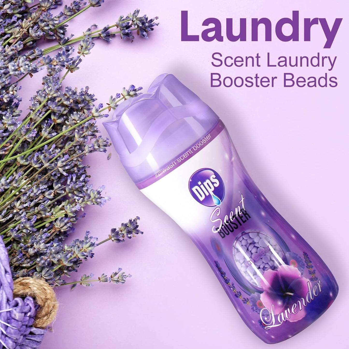 SKY-TOUCH 4 Bottles（1.04KG） Lavender Scent Laundry Booster Beads, Premium Fragrance for Fresh & Soft Clothes, Long-Lasting Scent, Easy Dissolve, No Residue