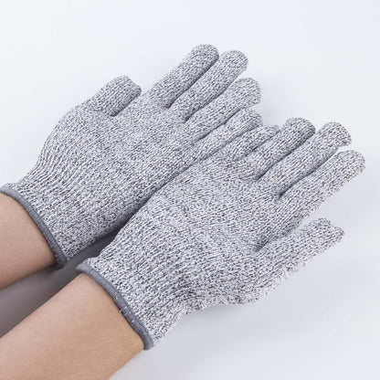 SKY-TOUCH Cut Resistant Gloves Level 5 Protection: HPPE Safety Gloves for Kitchen, Meat Cutting, Mandoline, Factory, Warehouse, Glass Handling – Food Grade, Comfortable, Machine Washable (L, 1 Pair)