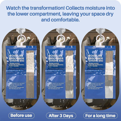 SKY- TOUCH Moisture Absorbers <100g/pack> - 10 Pack Hanging Closet Dehumidifier Bags - Effective Moisture Absorption - Ideal for Closet, Bathroom, Basement & Cars, Fragrance Free Visit the SKY-TOUCH Sto
