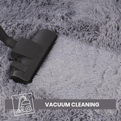 SKY-TOUCH Soft Shaggy Area Rug for Living Room & Bedroom, Fluffy Non-Slip Carpet, Modern Luxury Fur Design, Plush Floor Mat for Kids Room, Nursery, and Home Decor (Light Gray, 60 x 110 cm)