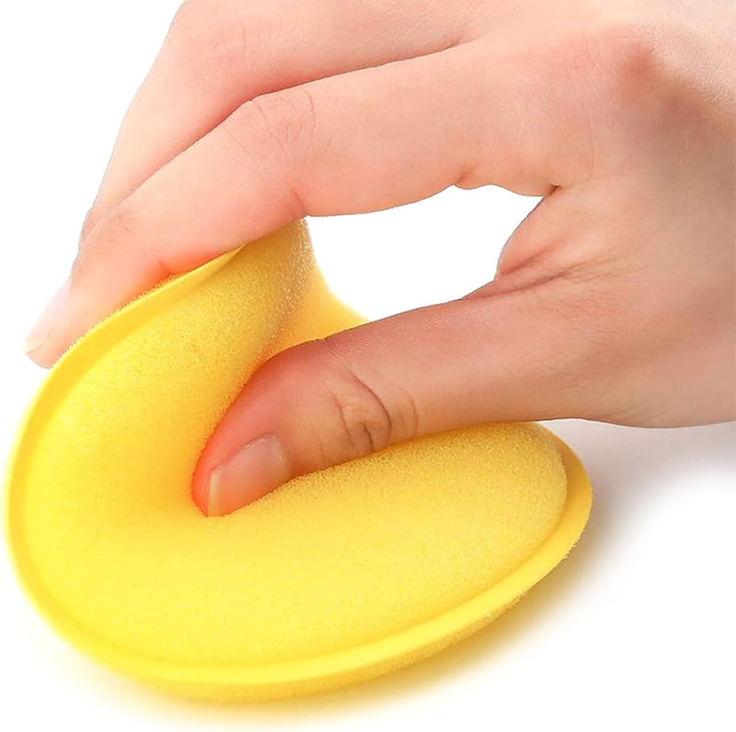 SKY-TOUCH 12-Pack Car Wax Applicator Sponges, High-Density Circular Foam Pads for Polishing & Buffing, Soft Microfiber Cleaning Sponge for Car Detailing, Auto Waxing