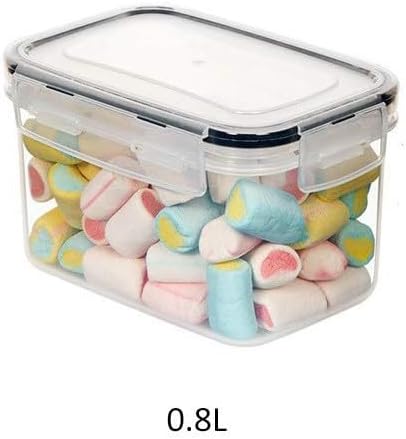 SKY-TOUCH 8 PACK Airtight Food Storage Containers Set, 4 SIZE BPA-Free Plastic Pantry Jars with Lids for Pasta, Spaghetti, Flour, Rice, Cereal & Grains Clear Kitchen Organizer Containers