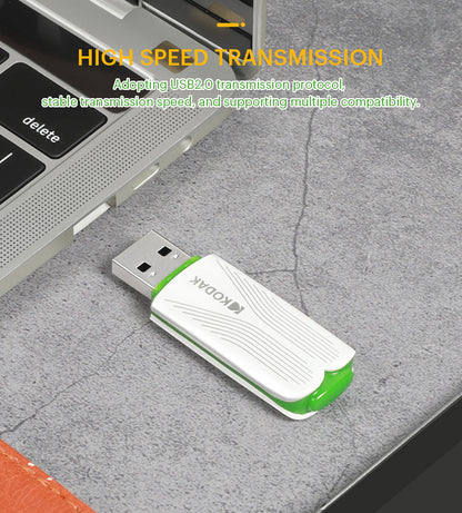 K182 USB 2.0 Flash Drive, Portable U Disk Memory Stick, High-Speed USB2.0 Storage, 16GB/32GB/64GB, with Leather Lanyard for Laptop, PC, File Transfer & Backup, Car, Office