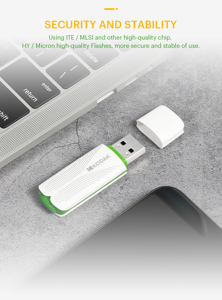 K182 USB 2.0 Flash Drive, Portable U Disk Memory Stick, High-Speed USB2.0 Storage, 16GB/32GB/64GB, with Leather Lanyard for Laptop, PC, File Transfer & Backup, Car, Office