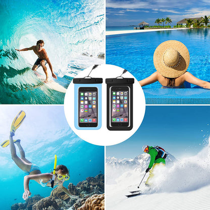 SKY-TOUCH 1 PACK Universal Waterproof Phone Case, with Neck Strap and Touchscreen for Swimming & Outdoor, 7'' Compatible with Mobile Phone, Black