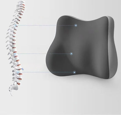 SKY-TOUCH memory foam seat cushion and back cushion, relieves coccyx, sciatica, back pain, ergonomic seat cushion, suitable for office chairs, cars, office workers, pregnant women (gray)