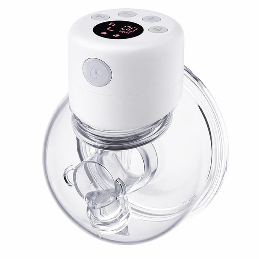 SKY-TOUCH Wearable Breast Pump, Hands Free Electric Pump, Portable Breast Pump with 2 Mode & 9 Levels, LCD Display, 24mm Flange, 1 Pack - White