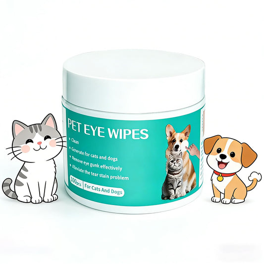 SKY-TOUCH Pet Eye Wipes,Pet Cleaning Wipes, soft and gentle, specially designed for cleaning pets' eyes. Sterile formula effectively removes eye dirt. Suitable for cats and dogs 100pcs