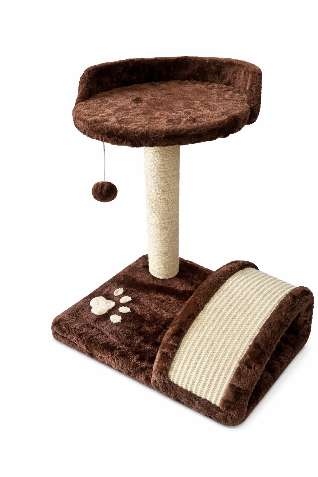SKY-TOUCH Cat Tree Tower｜Durable Cat Condo with Sisal Scratching Posts｜Cozy Cat House,｜Embroidery & Resting Platforms for Indoor Use | Assembly accessories｜40×30×50cm,Gray