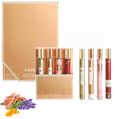 SKY-TOUCH 4-Pack Men's Eau De Parfum Set – 4x35ml Cologne Sampler Gift Set, Travel Size Perfumes for Men, Long-Lasting Fragrance, Ideal for Birthdays, Anniversaries, Christmas