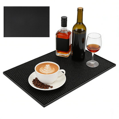 SKY-TOUCH Rubber Bar Mat, 45 x 30 x 1 cm, Thickened, Drainable, Non-slip, Made Of PVC, Waterproof and Drip-proof. Suitable for Bars, Hotels, Restaurants, Homes, Cafes, and Other Venues