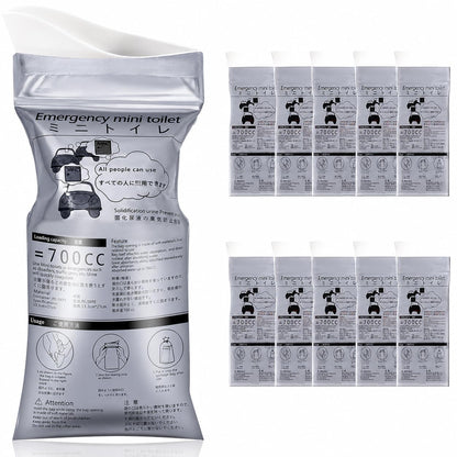 SKY-TOUCH 20 Pack Disposable Urinal Bags 700ML, Portable Travel Pee Bags for Car Emergency, Camping & Traffic Jam, Leak Proof Urine Bags for Men & Women, Grey