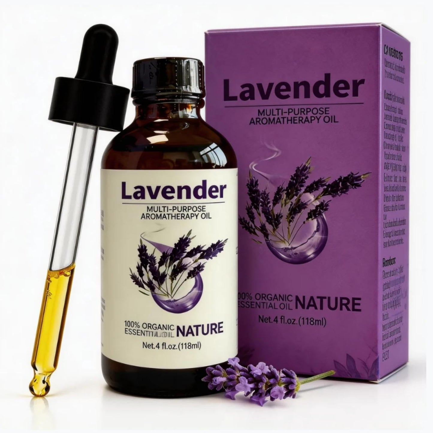 SKY-TOUCH Migcaput Aromatherapy Essential Oil 118ml – 100% Pure & Natural Lavender Oil for Diffuser, Sleep, Skin Care, DIY Projects & Stress Relief