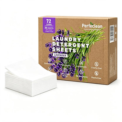 SKY-TOUCH 36pcs High-Strength Laundry Detergent Sheets, Lavender Scent Suitable for Dormitories, Universities, Homes, Hotels Travel