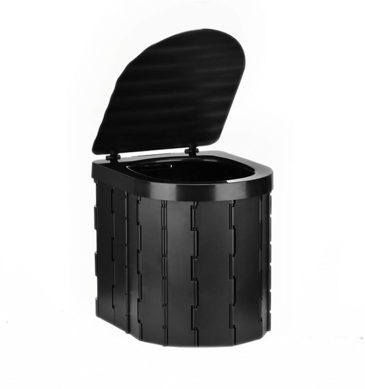 SKY-TOUCH Portable Camping Toilet, Foldable Travel Commode for Adults, Hiking, Road Trips, Beach, Emergency Use, Lightweight, Eco-Friendly