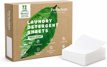 SKY-TOUCH 36pcs High-Strength Laundry Detergent Sheets, Fresh Scent Suitable for Dormitories, Universities, Homes, Hotels Travel