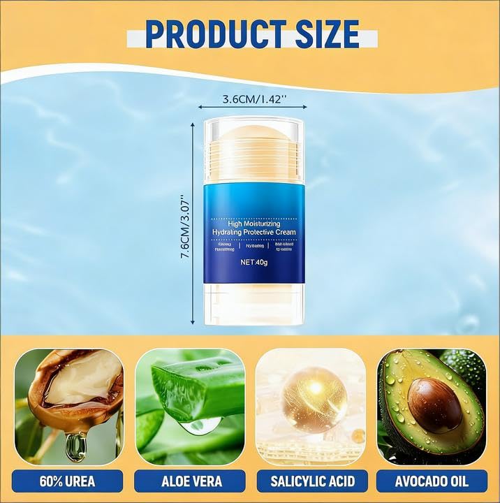 SKY-TOUCH Foot & Hand Repair Stick – Moisturizing Balm for Dry, Cracked Skin, Enriched with Vitamin E & Squalane, 40g, Protective Barrier for Soft, Smooth Skin