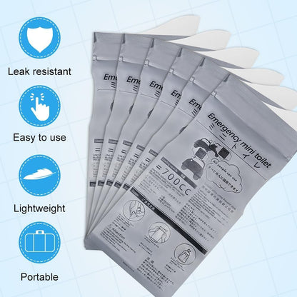 SKY-TOUCH 20 Pack Disposable Urinal Bags 700ML, Portable Travel Pee Bags for Car Emergency, Camping & Traffic Jam, Leak Proof Urine Bags for Men & Women, Grey