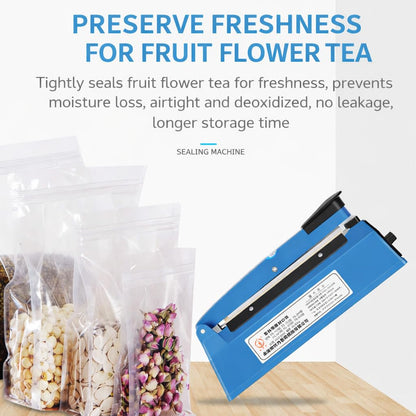 SKY-TOUCH Heat Sealer Pulse-type Manual Heat Sealing Machine, 20cm Plastic Bag Sealing Machine, Suitable for PP, PE Plastic Bags, and Food Aluminum Foil Bags