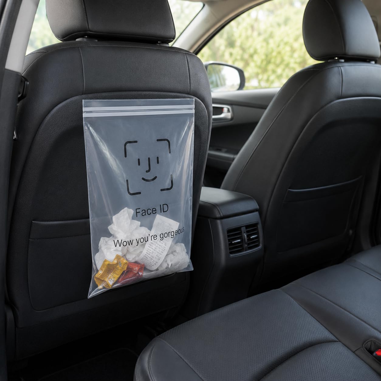 SKY-TOUCH 30PCS Adhesive Trash Bags – Suitable for Use As Car Trash Bags, Desktop Storage Bags, or Car Sickness Bags; Ideal For Cars, Kitchens, Bedrooms, Home Offices, Travel, And Camping（25 * 31 cm）