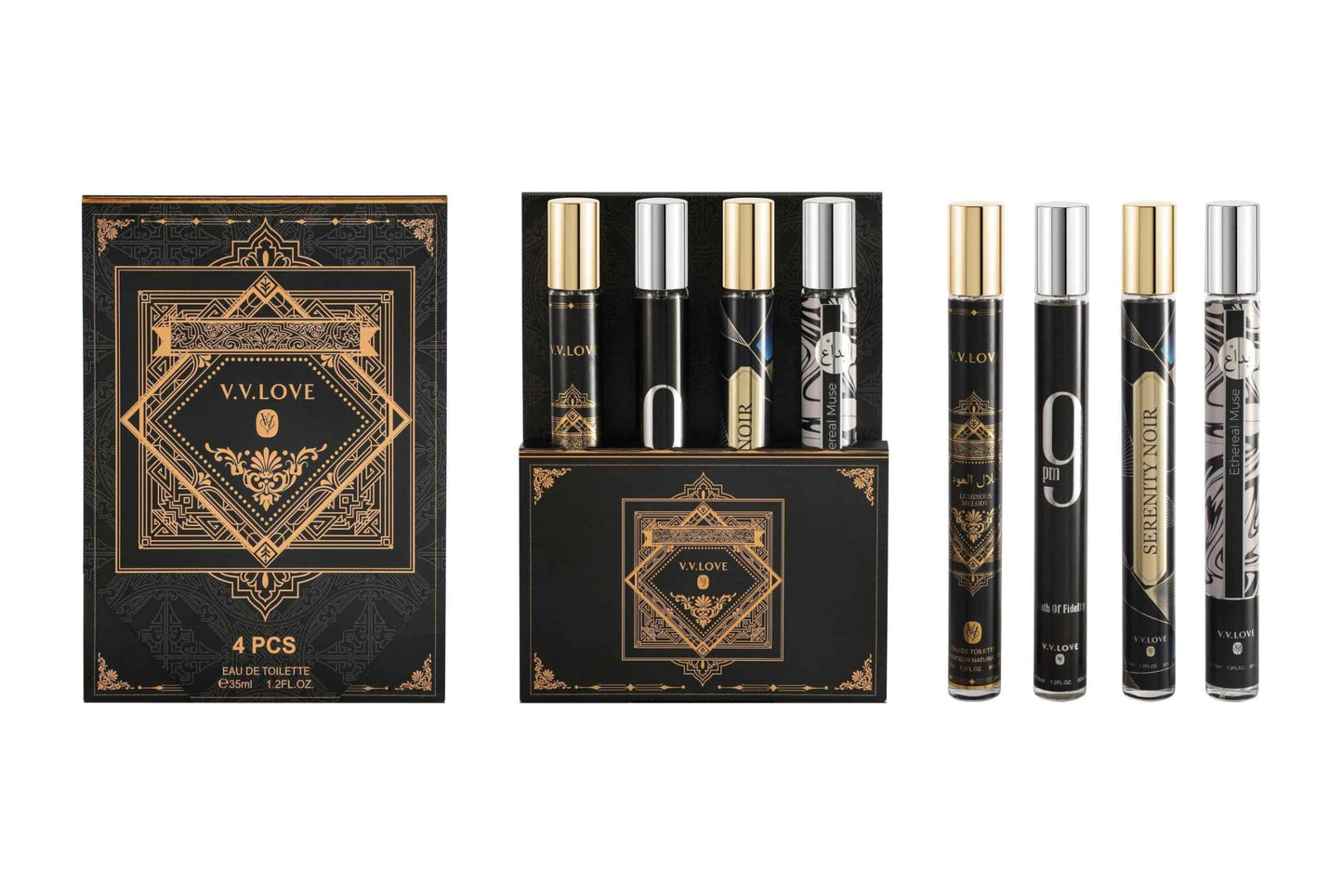 SKY-TOUCH 4-Pack Men's Eau De Parfum Set – 4x35ml Cologne Sampler Gift Set, Travel Size Perfumes for Men, Long-Lasting Fragrance, Ideal for Birthdays, Anniversaries, Christmas