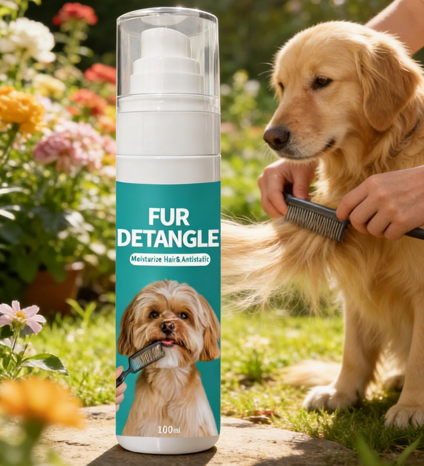 SKY-TOUCH Pet Hair Detangling Spray Pet Smoothing Spray Anti-Static - Pet Grooming Supplies Suitable for Tangled Matted and Difficult-to-comb Fur