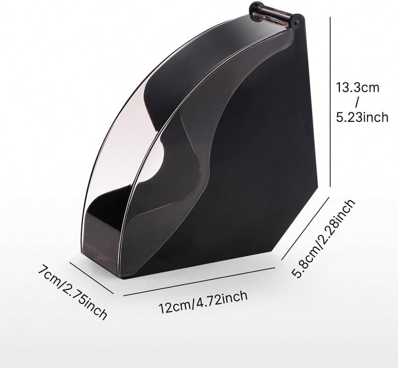 SKY-TOUCH Coffee Filter Paper Holder with Dust Cover Holds 100 Filter Papers Dustproof Design Keeps Filter Papers Clean and Dry Black