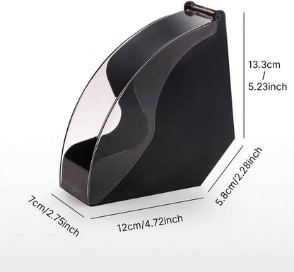 SKY-TOUCH Coffee Filter Paper Holder with Dust Cover Holds 100 Filter Papers Dustproof Design Keeps Filter Papers Clean and Dry Black
