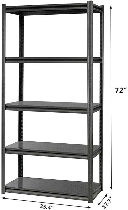 SKY-TOUCH 5 Tier Storage Shelf Unit,Heavy Duty Storage Rack,Metal Shelving Unit for Home, Kitchen, Basement, Pantry,Max Capacity 50 KG,90 * 40 * 183cm
