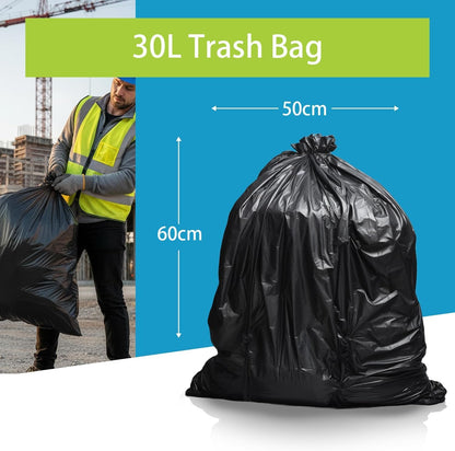 SKY-TOUCH 30-liter Garbage Bags, 3 Rolls Black Trash Bags, Trash Can Liners, Suitable for Bathroom, Bedroom, And Office Trash Cans, 50cm*60cm, 60 Pieces