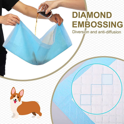 SKY-TOUCH Disposable Dog Training Pads 60X90cm, Absorbent Quick Drying Leak-Proof Pee Pads with 5 Highly Absorbent Layers, Puppy Pads For Potty Training For Pets, 40 Pieces