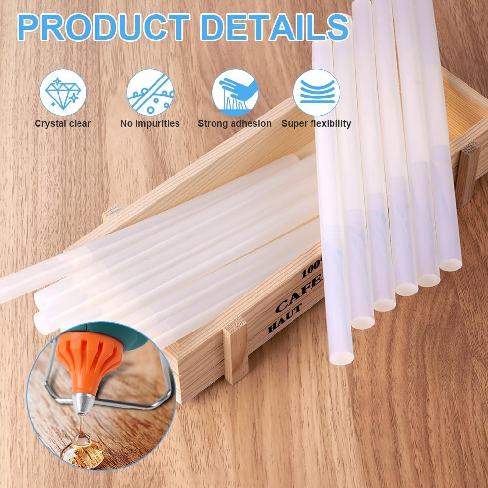 SKY-TOUCH 16PCS Hot Melt Adhesive, multi-purpose glue sticks, household hot melt glue gun, crafting accessory, 20CM * 0.74CM